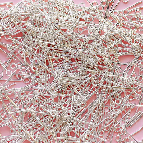 Eye Pins - Silver Plated Stainless Steel