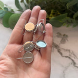 14mm Minimalist Bezel Earring Hook - Stainless Steel