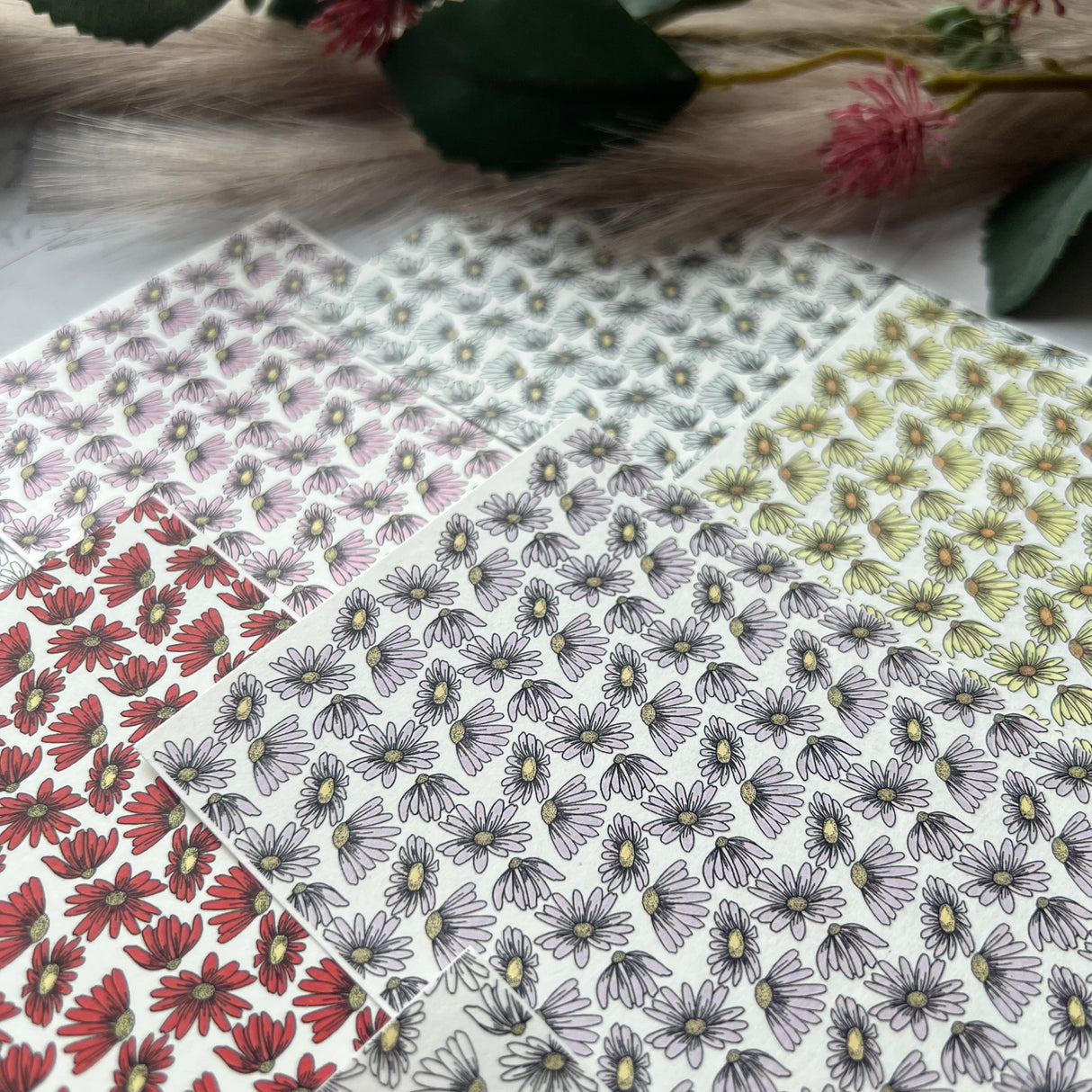 Floating Daisy - Water Soluble Transfer