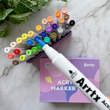 Arrtx Acrylic Paint Pens - 30 Colour Set Paint Markers