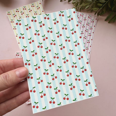 Cherry Stripes - Water Soluble Transfer