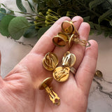 14mm Minimalist Bezel Clip-On Earrings - Gold Plated Stainless Steel