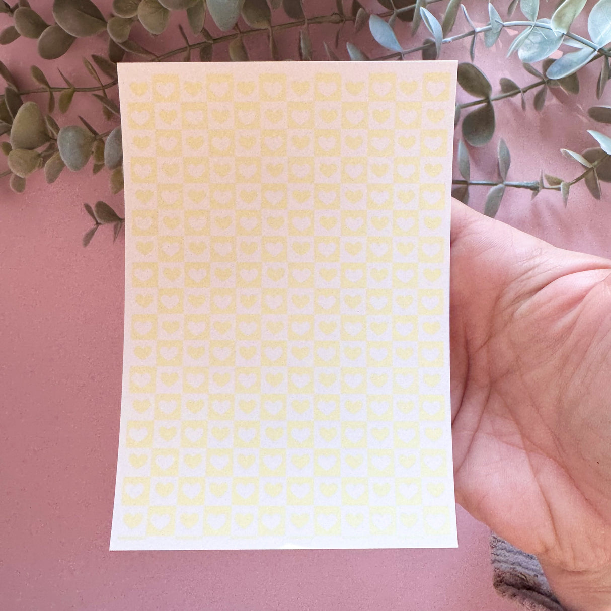Tiled Hearts - Water Soluble Transfer