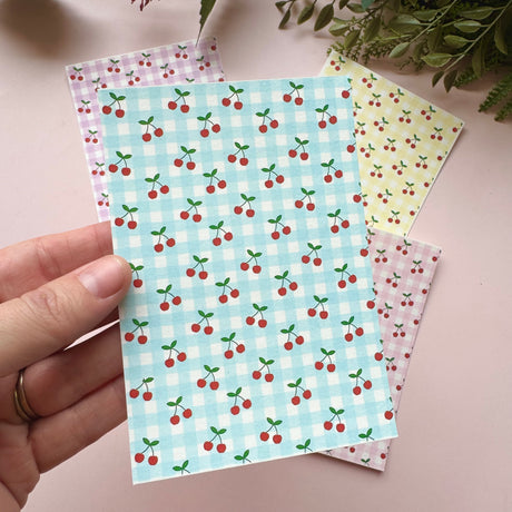 Cherry Gingham - Water Soluble Transfer