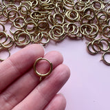 Halo Huggie with Loop - Gold Plated Stainless Steel