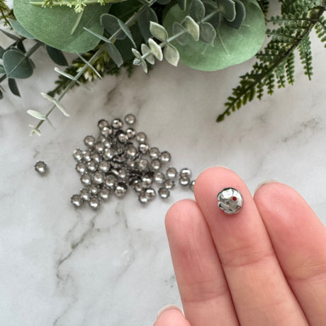 Scalloped Bead Cap 7.5mm - Stainless Steel - 50 pack