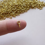 Screw Eye Pins - Gold Plated Stainless Steel