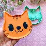 Striped Cat Head Decor Cutter