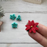 Poinsettia Flower Stacks Cutter - 3 Piece Set
