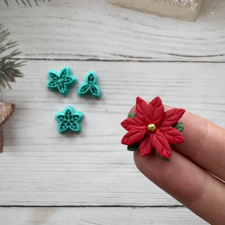 Poinsettia Flower Stacks Cutter - 3 Piece Set