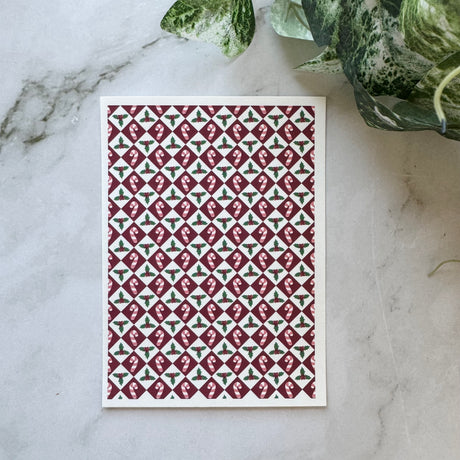 Candy Cane & Holly Tiles - Water Soluble Transfer