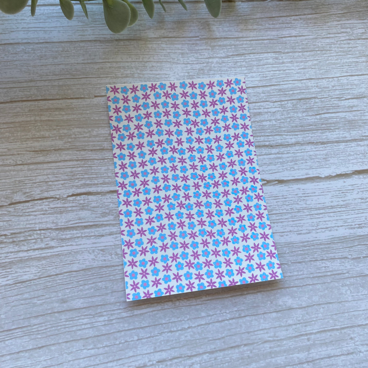 Retro Flowers in Blueberry - Water Soluble Transfer