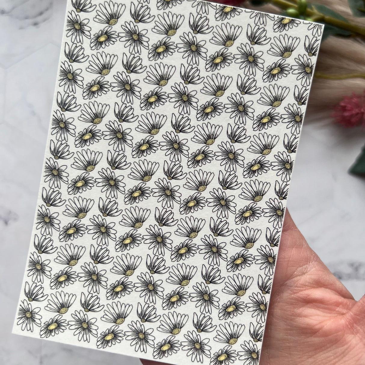 Floating Daisy - Water Soluble Transfer
