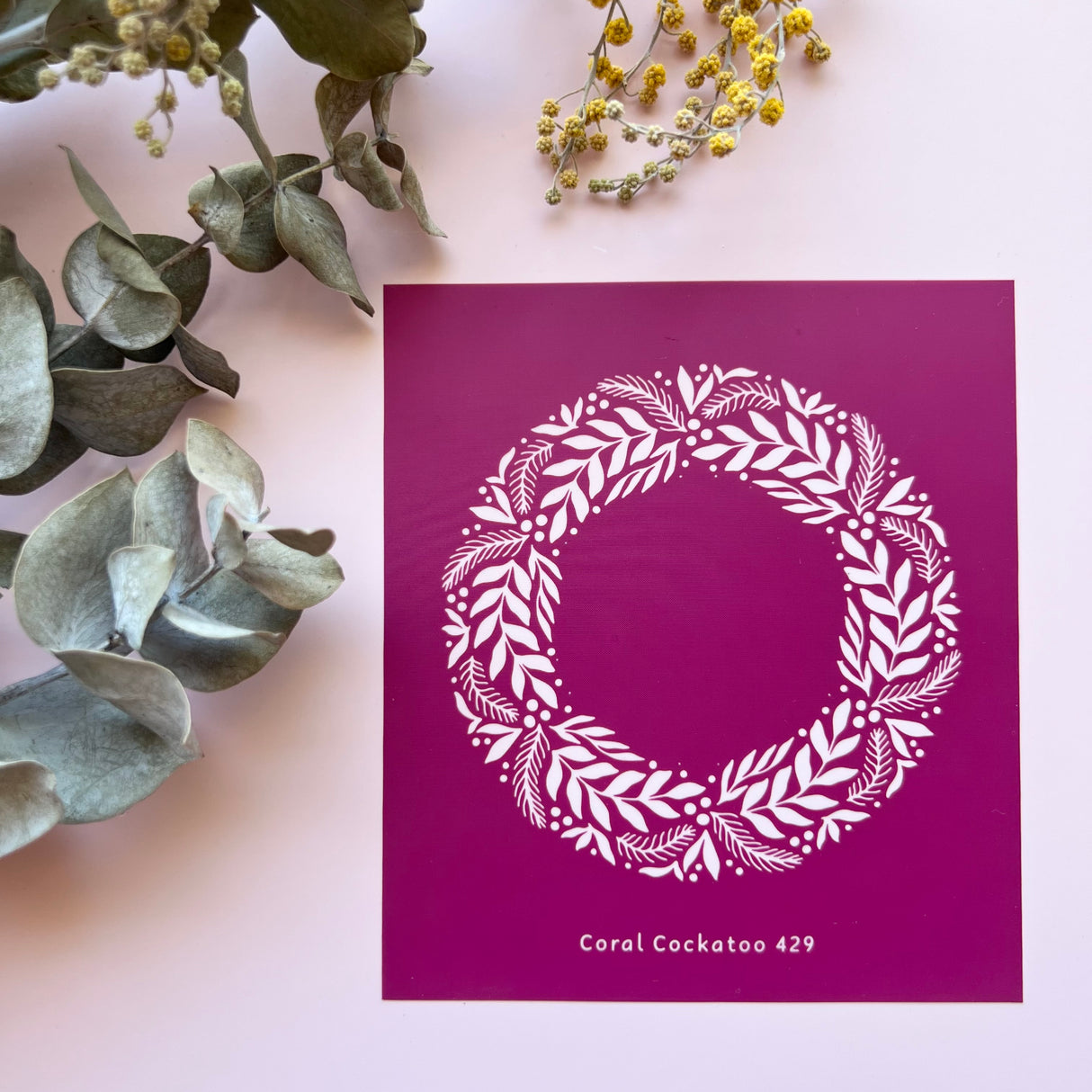 Christmas Wreath Trinket Dish (429) Silk Screen