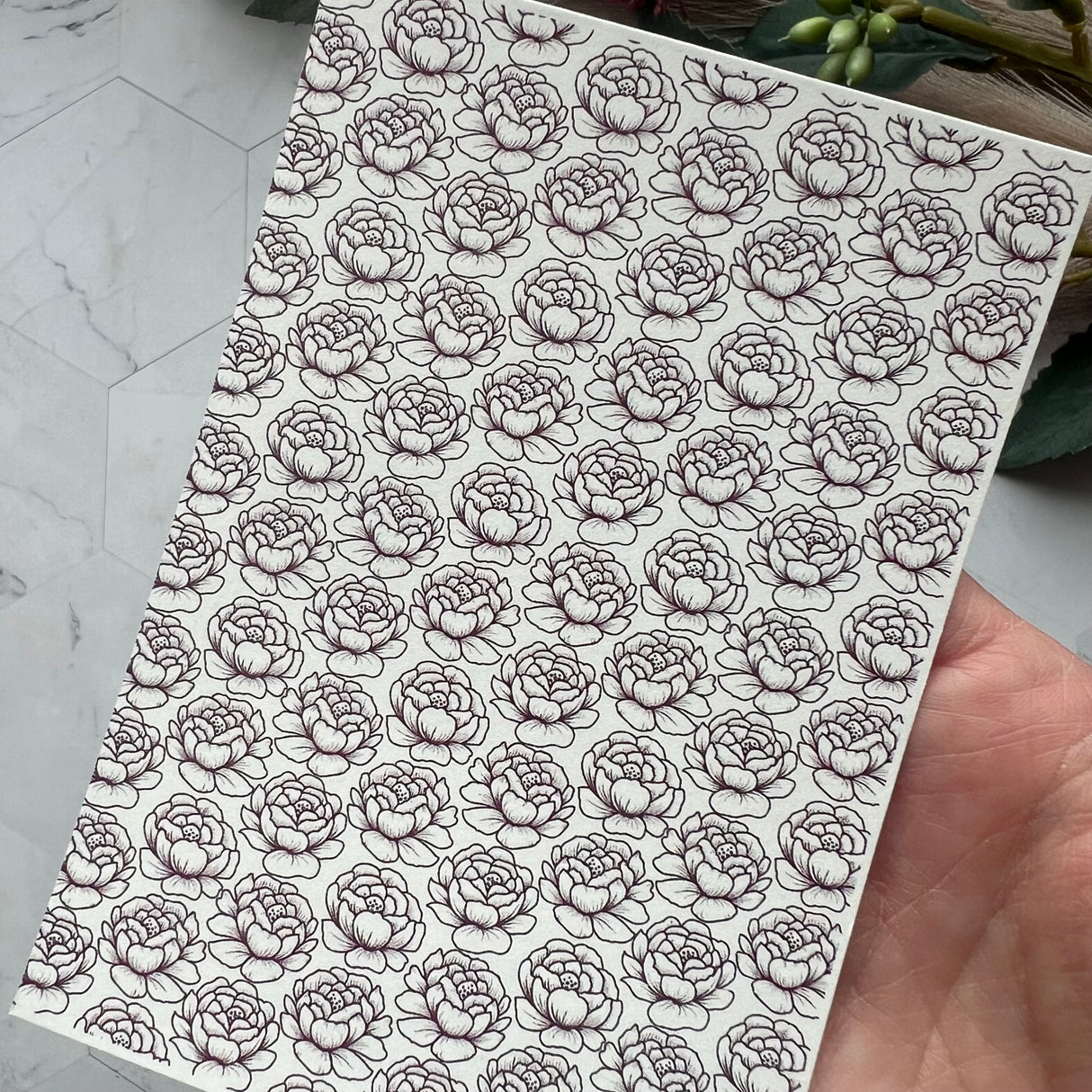 Peony - Water Soluble Transfer