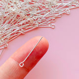 Eye Pins - Silver Plated Stainless Steel