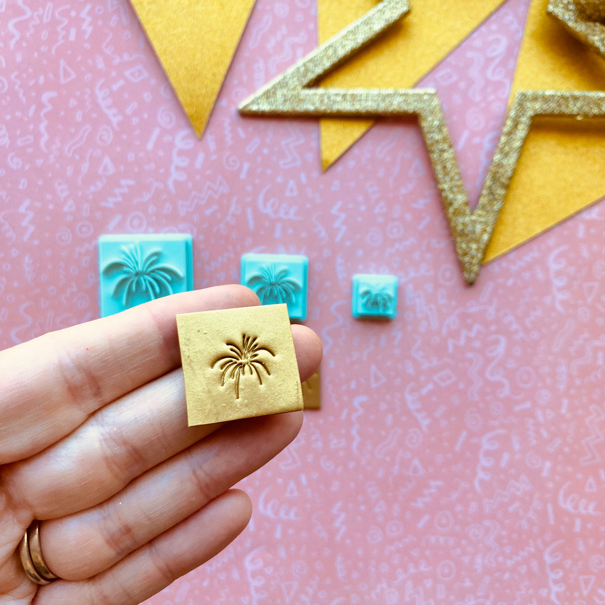 Fireworks Fountain Stamp