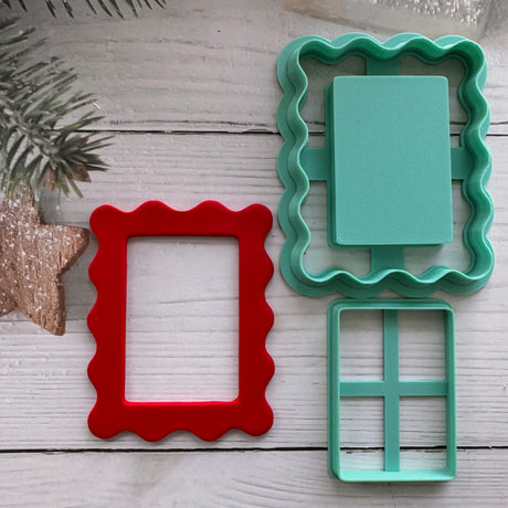 Postage Stamp Frame Stacks Decor Cutter - 2 Piece Set