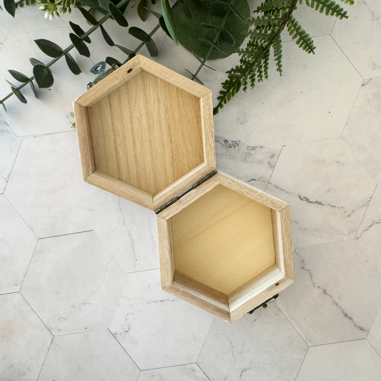 Keepsake Wooden Hexagon Box