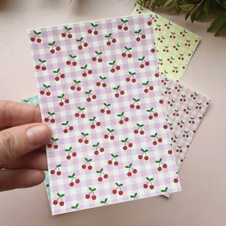 Cherry Gingham - Water Soluble Transfer
