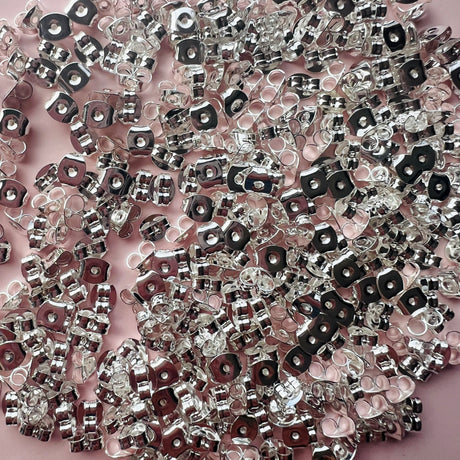 Butterfly Backs - Bright Silver