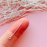 Eye Pins - Silver Plated Stainless Steel