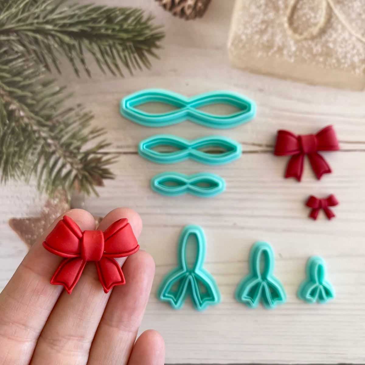 3D Outline Cute Bow Cutter – MyClayCo
