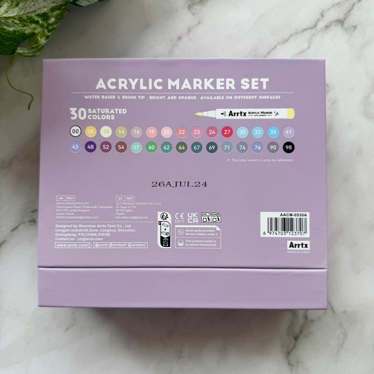 Arrtx Acrylic Paint Pens - 30 Colour Set Paint Markers
