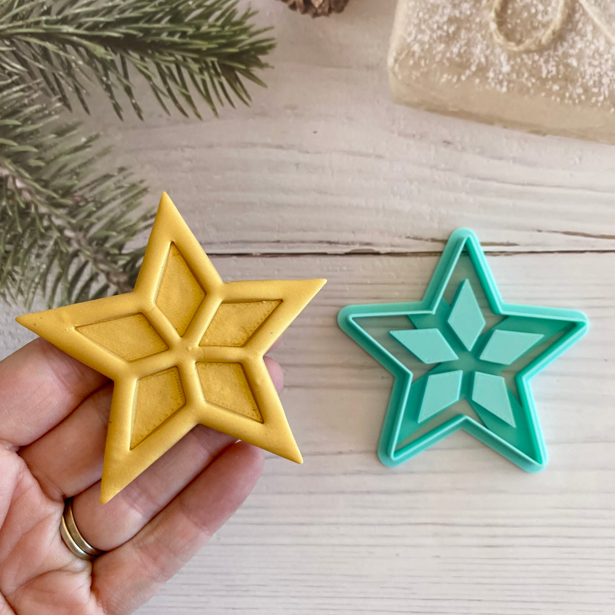 5-pointed Star Imprint Christmas Decoration Cutter