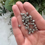 Mini Jingle Bell Charms - Stainless Steel - 50 pack