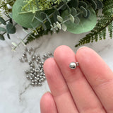Mini Jingle Bell Charms - Stainless Steel - 50 pack