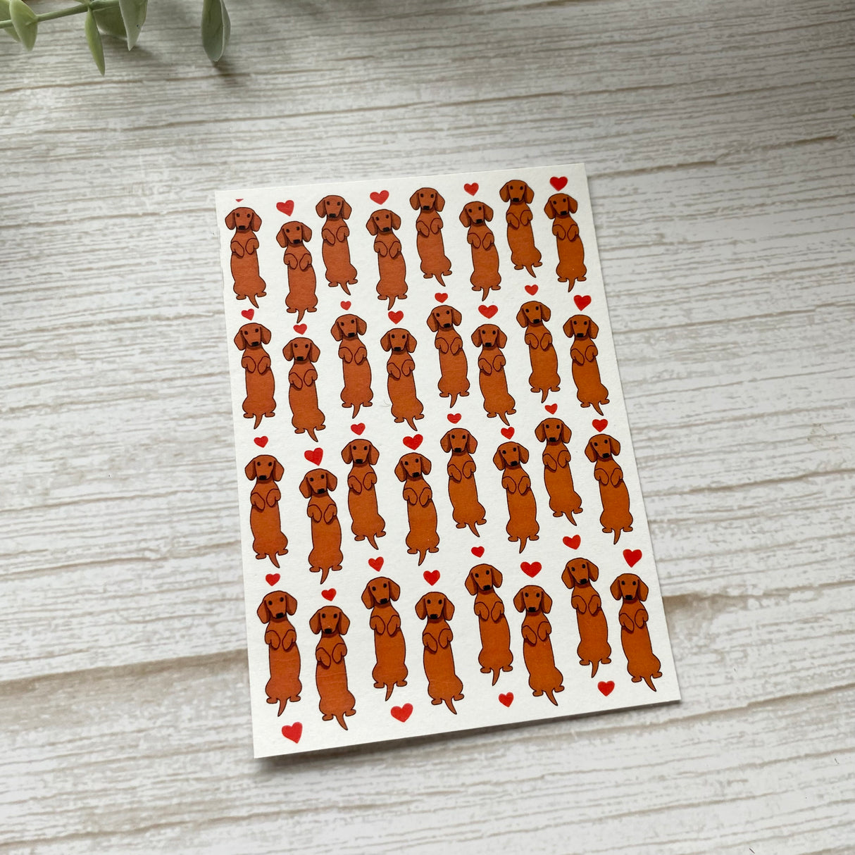 Daschund Love - Water Soluble Transfer