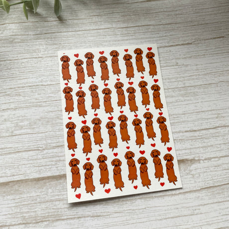 Daschund Love - Water Soluble Transfer