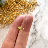 Bow Hook - Gold Plated Stainless Steel (Vertical Loop)