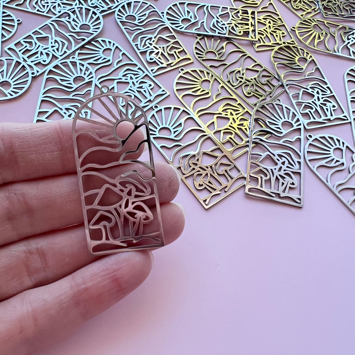 Magical Mushrooms Charms - Stainless Steel