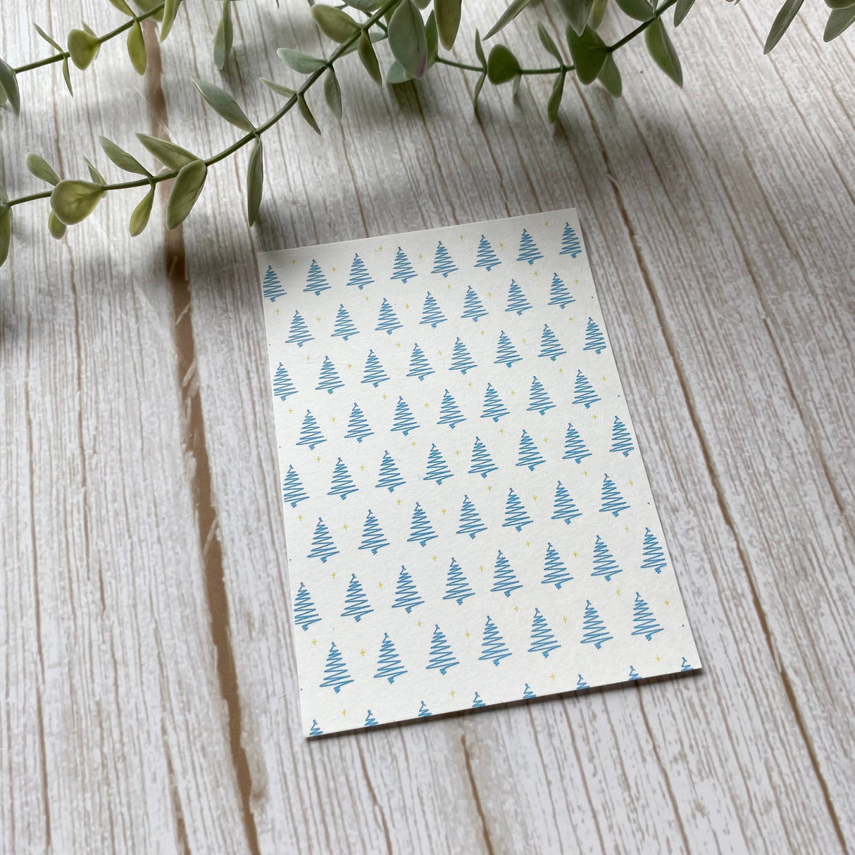 Christmas Tree in Blue - Water Soluble Transfer