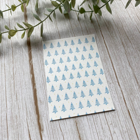 Christmas Tree in Blue - Water Soluble Transfer
