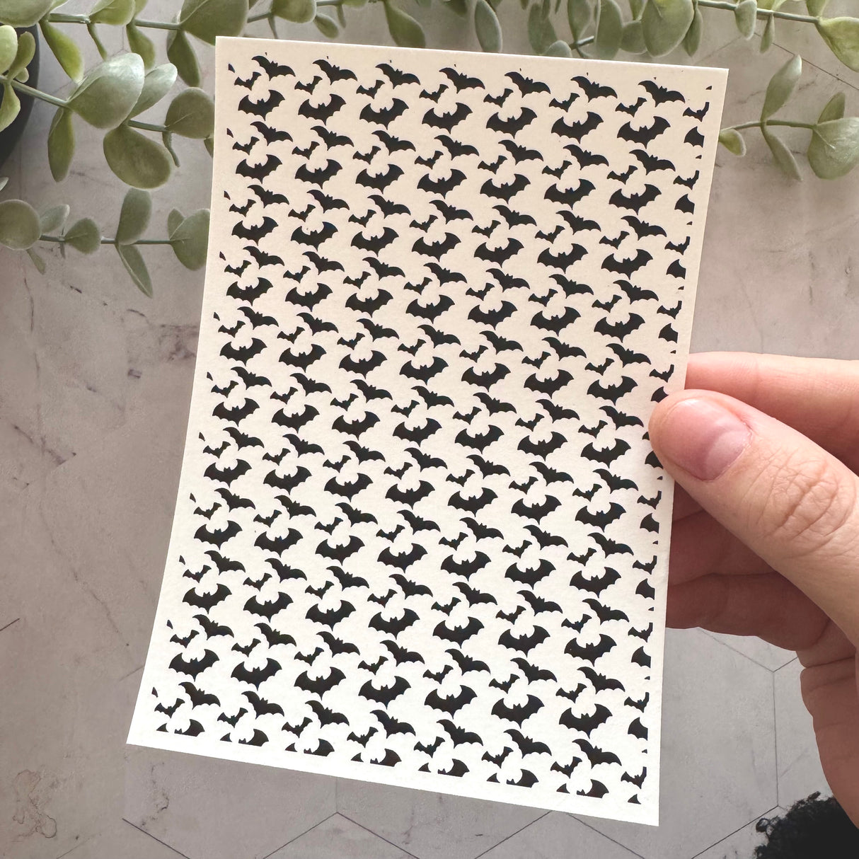 Spooky Bats Large - Water Soluble Transfer