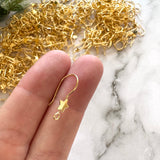 Star Hook - Gold Plated Stainless Steel (Vertical Loop)