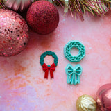 Holly Wreath and Bow Cutter Duo Set