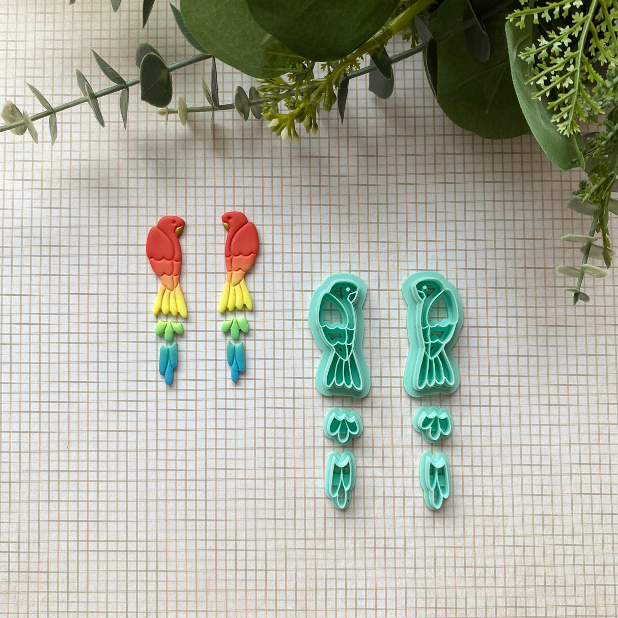 Rainbow Parrot Cutter Set
