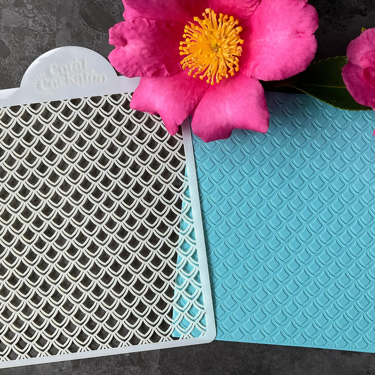 Dragon Scales Knit Weave Stencil (ST037)