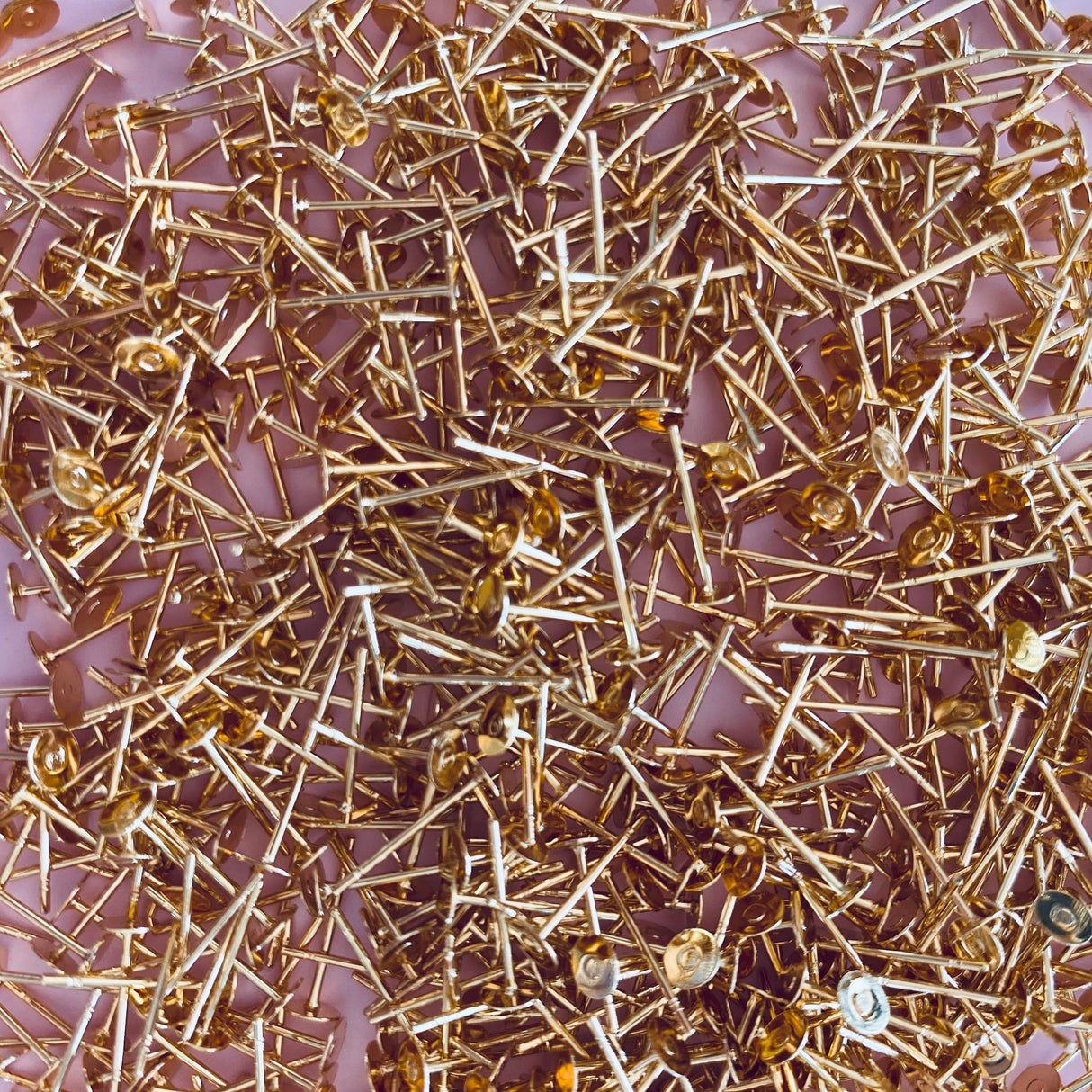4mm Earring Posts - Gold Plated - Surgical Stainless Steel