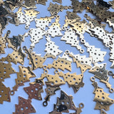Christmas Tree Charms - Gold Plated Stainless Steel - 10 pack