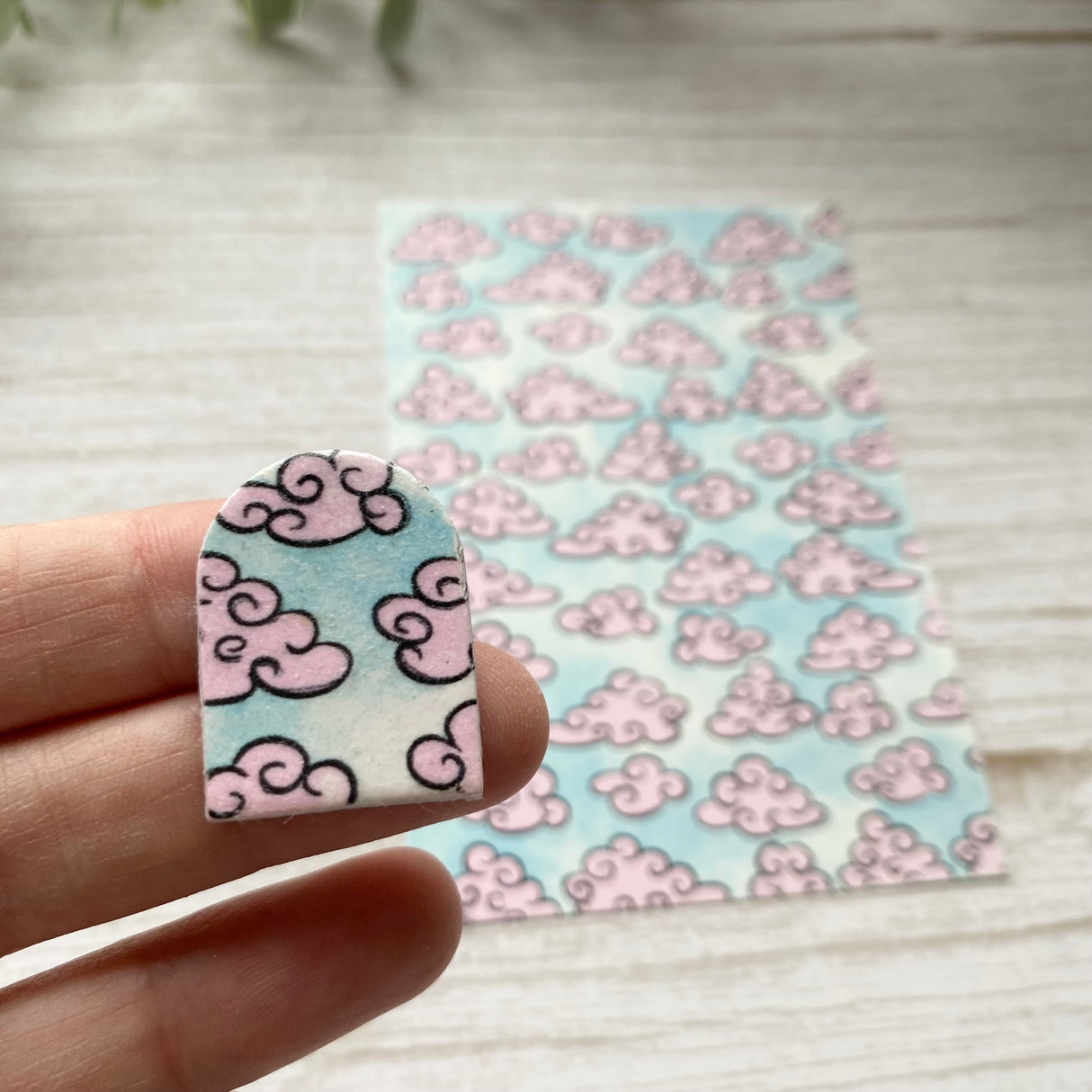 Fairy Floss Clouds - Water Soluble Transfer