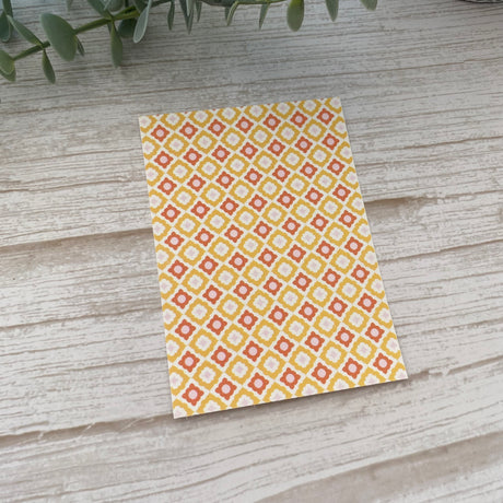 Floral Tile in Mandarin - Water Soluble Transfer