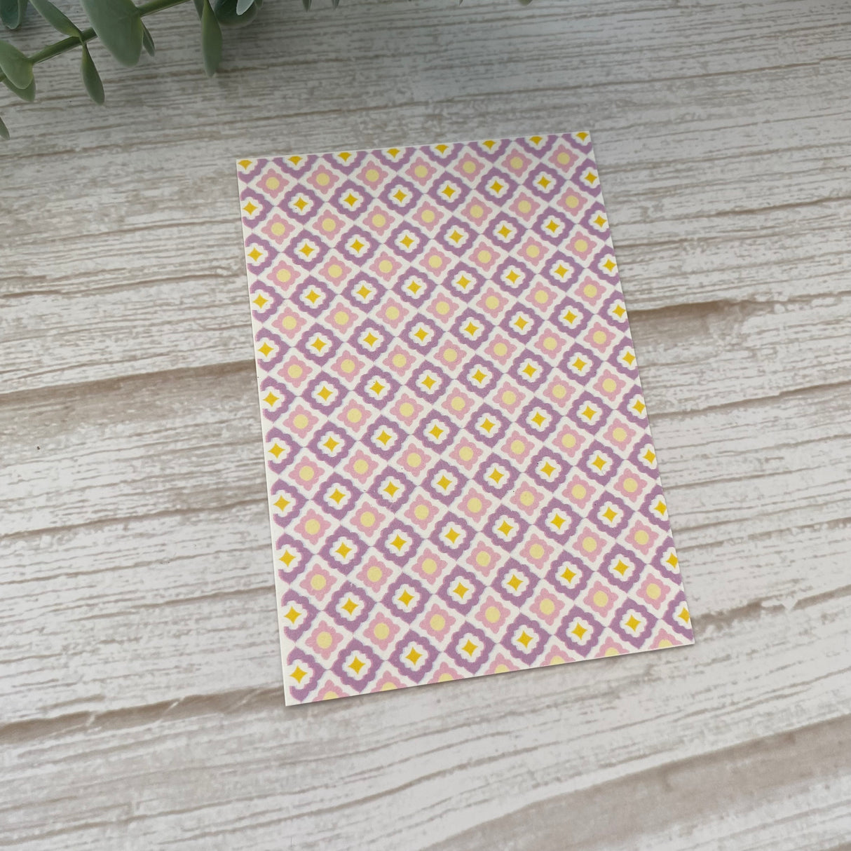 Floral Tile in Lavender - Water Soluble Transfer