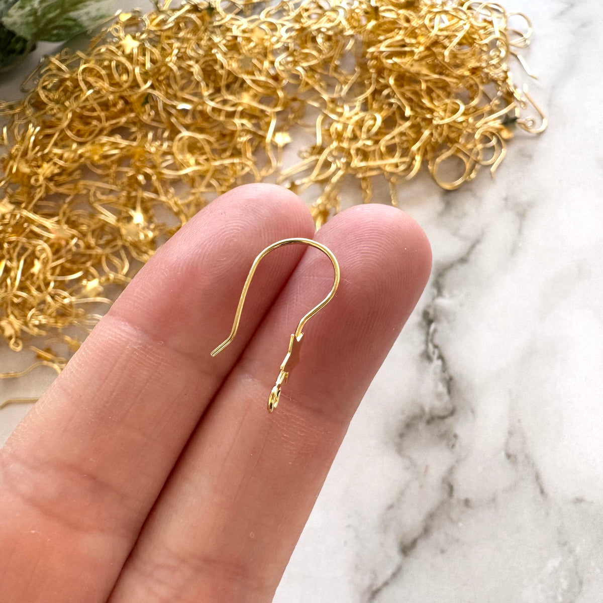Star Hook - Gold Plated Stainless Steel (Vertical Loop)