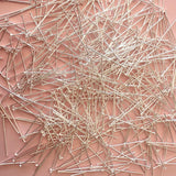 Flat Head Pins - Silver Plated Stainless Steel