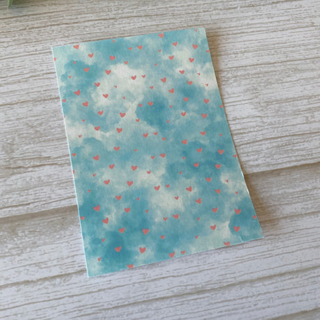 Dreamy Hearts in Baby Blue - Water Soluble Transfer